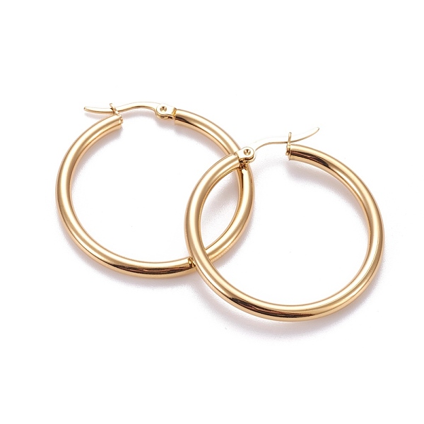 PandaHall 201 Stainless Steel Hoop Earrings, with 304 Stainless Steel Pin, Hypoallergenic Earrings, Ring Shape, Golden, 9 Gauge, 36x3mm, Pin...
PandaHall 201 Stainless Steel Hoop Earrings, with 304 Stainless Steel Pin, Hypoallergenic Earrings, Ring Shape, Golden, 9 Gauge, 36x3mm, Pin...
