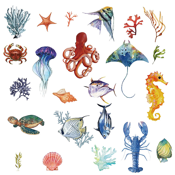 PandaHall CRASPIRE Ocean Animal Wall Decals Under The Sea Window Stickers Waterproof Removable Vinyl Wall Art for Classroom Nursery Bedroom...
PandaHall CRASPIRE Ocean Animal Wall Decals Under The Sea Window Stickers Waterproof Removable Vinyl Wall Art for Classroom Nursery Bedroom...