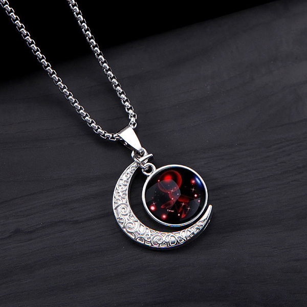 PandaHall Synthetic Luminaries Stone Moon with 12 Constellations Pendant Necklace, Stainless Steel Jewelry for Women, Stainless Steel Color...
PandaHall Synthetic Luminaries Stone Moon with 12 Constellations Pendant Necklace, Stainless Steel Jewelry for Women, Stainless Steel Color...