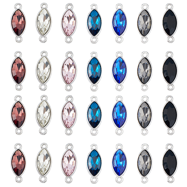 PandaHall HOBBIESAY 28Pcs 7 Colors Alloy Glass Connector Charms, Faceted Horse Eye Charm, Platinum, Mixed Color, 23x9x5mm, Hole: 1.5mm..., Multicolor
PandaHall HOBBIESAY 28Pcs 7 Colors Alloy Glass Connector Charms, Faceted Horse Eye Charm, Platinum, Mixed Color, 23x9x5mm, Hole: 1.5mm..., Multicolor