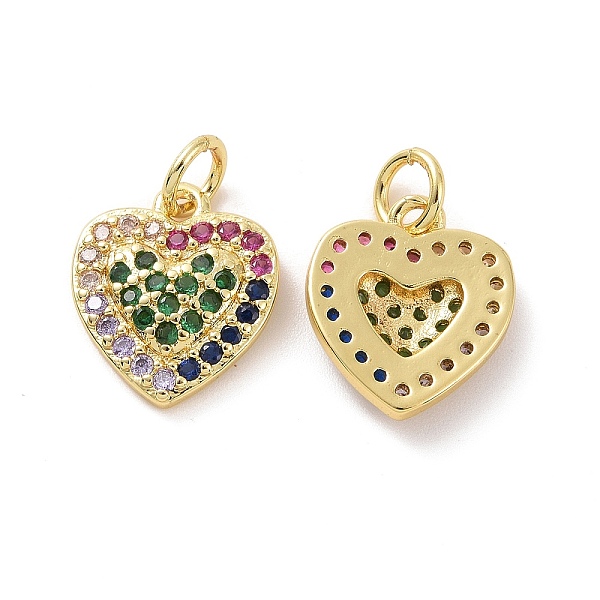 PandaHall Brass Micro Pave Colorful Cubic Zirconia Charms, with Jump Ring, Heart Charm, Real 18K Gold Plated, 13x11.5x3mm, Hole: 3.5mm...
PandaHall Brass Micro Pave Colorful Cubic Zirconia Charms, with Jump Ring, Heart Charm, Real 18K Gold Plated, 13x11.5x3mm, Hole: 3.5mm...