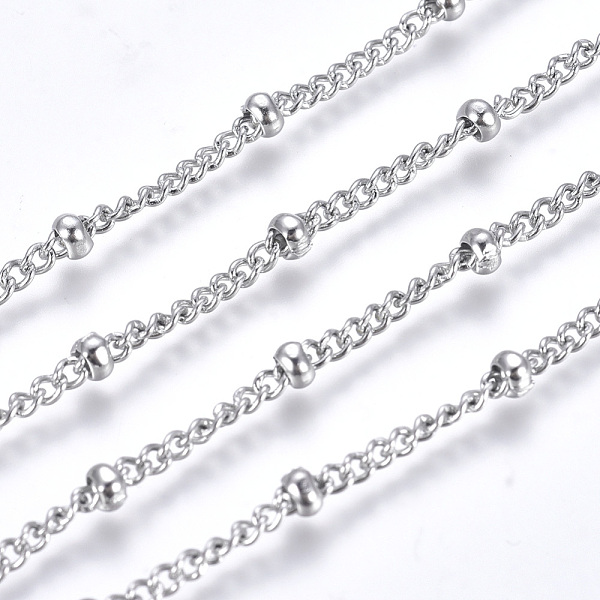 PandaHall 304 Stainless Steel Twisted Chains Curb Chain, with Spool, Satellite Chains, Decorative Chains, with Rondelle Beads, Soldered...
PandaHall 304 Stainless Steel Twisted Chains Curb Chain, with Spool, Satellite Chains, Decorative Chains, with Rondelle Beads, Soldered...