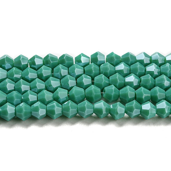 PandaHall Opaque Solid Color Electroplate Glass Beads Strands, Pearl Luster Plated, Faceted, Bicone, Light Sea Green, 4x4mm, Hole: 0.8mm...
PandaHall Opaque Solid Color Electroplate Glass Beads Strands, Pearl Luster Plated, Faceted, Bicone, Light Sea Green, 4x4mm, Hole: 0.8mm...