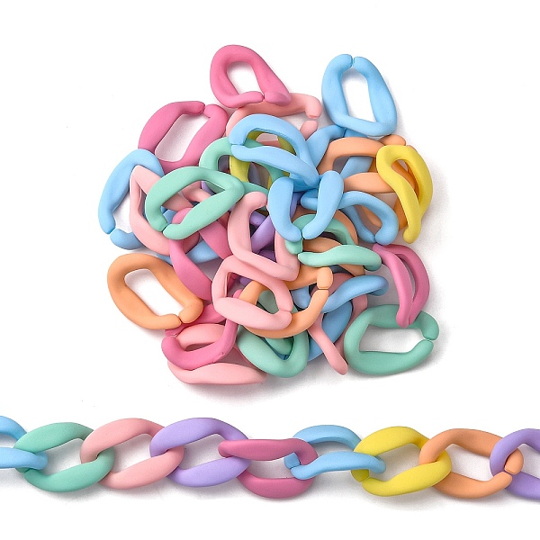 PandaHall Rubberized Style Acrylic Linking Rings, Quick Link Connectors, For Curb Chains Making, Twist, Mixed Color, 38x26x5mm, Inner..., Multicolor
PandaHall Rubberized Style Acrylic Linking Rings, Quick Link Connectors, For Curb Chains Making, Twist, Mixed Color, 38x26x5mm, Inner..., Multicolor
