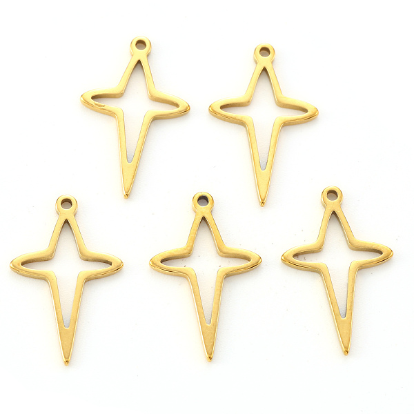 PandaHall Vacuum Plating 304 Stainless Steel Pendants, Laser Cut, Cross, Golden, 20x12x1mm, Hole: 1.2mm 304 Stainless Steel Cross
PandaHall Vacuum Plating 304 Stainless Steel Pendants, Laser Cut, Cross, Golden, 20x12x1mm, Hole: 1.2mm 304 Stainless Steel Cross