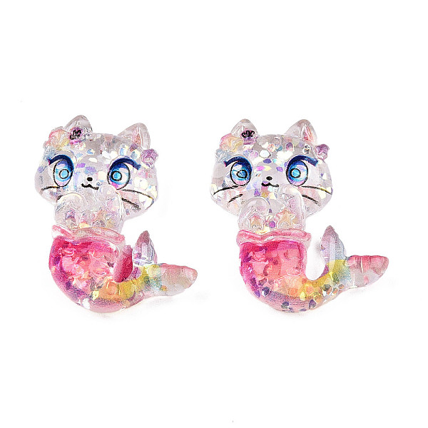 PandaHall Transparent Resin Cabochons, with Glitter Sequins, Mermaid Shape, Deep Pink, 31x26.5x8.5mm Resin Fish
PandaHall Transparent Resin Cabochons, with Glitter Sequins, Mermaid Shape, Deep Pink, 31x26.5x8.5mm Resin Fish