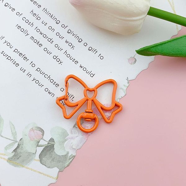 PandaHall Bowknot Baking Painted Alloy Swivel Keychain Clasps, Keychain Clasp Findings, Orange, 39x33mm Alloy Bowknot Orange
PandaHall Bowknot Baking Painted Alloy Swivel Keychain Clasps, Keychain Clasp Findings, Orange, 39x33mm Alloy Bowknot Orange