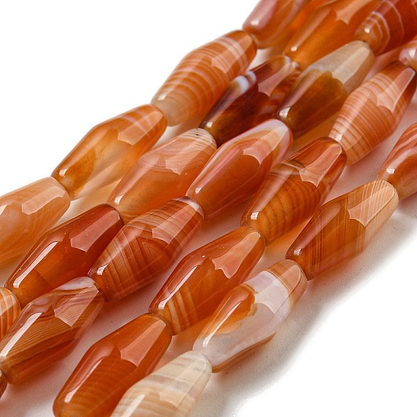 PandaHall Natural Red Striped Agate/Banded Agate Beads Strands, Dyed, Bicone, 14~15x6mm, Hole: 1mm, about 25~26pcs/strand, 14.57~15.16''...
PandaHall Natural Red Striped Agate/Banded Agate Beads Strands, Dyed, Bicone, 14~15x6mm, Hole: 1mm, about 25~26pcs/strand, 14.57~15.16''...
