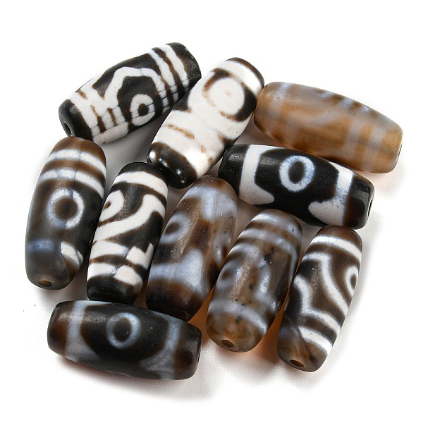 PandaHall Tibetan Style dZi Beads, Natural Agate Beads, Dyed & Heated, Oval, Mixed Patterns, Coconut Brown, 28x13~14mm, Hole: 2.5mm Tibetan...
PandaHall Tibetan Style dZi Beads, Natural Agate Beads, Dyed & Heated, Oval, Mixed Patterns, Coconut Brown, 28x13~14mm, Hole: 2.5mm Tibetan...