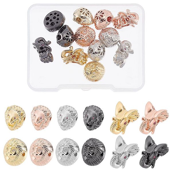 PandaHall SUNNYCLUE 12Pcs 12 Style Brass Micro Pave Cubic Zirconia Beads, Elephant & Lion & Chimpanzees, Mixed Color, 1pc/style Brass+Cubic...
PandaHall SUNNYCLUE 12Pcs 12 Style Brass Micro Pave Cubic Zirconia Beads, Elephant & Lion & Chimpanzees, Mixed Color, 1pc/style Brass+Cubic...
