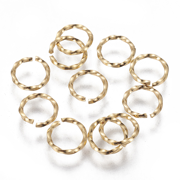 PandaHall 304 Stainless Steel Twisted Jump Rings, Open Jump Rings, Golden, 18 Gauge, 7.5~8x1mm, Inner Diameter: 6mm 304 Stainless Steel
PandaHall 304 Stainless Steel Twisted Jump Rings, Open Jump Rings, Golden, 18 Gauge, 7.5~8x1mm, Inner Diameter: 6mm 304 Stainless Steel