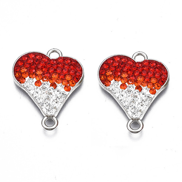 PandaHall Rack Plating Alloy Links Connectors, with Polymer Clay Rhinestone, Cadmium Free & Lead Free, Platinum Plated, Heart, Siam..., Red
PandaHall Rack Plating Alloy Links Connectors, with Polymer Clay Rhinestone, Cadmium Free & Lead Free, Platinum Plated, Heart, Siam..., Red