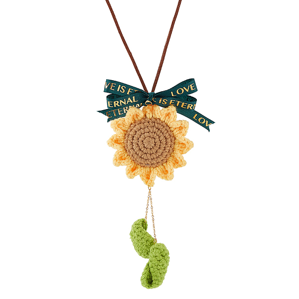 PandaHall Crochet Sunflower Leaf Bowknot Hanging Pendant Decorations, for Auto Rear View Mirror and Car Interior Hanging Accessories..., Gold
PandaHall Crochet Sunflower Leaf Bowknot Hanging Pendant Decorations, for Auto Rear View Mirror and Car Interior Hanging Accessories..., Gold