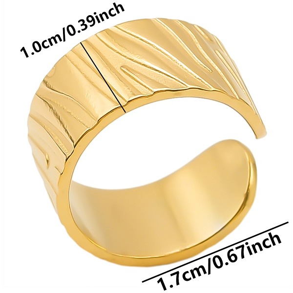 PandaHall Minimalist 304 Stainless Steel Wide Band Cuff Open Rings for Women Stainless Steel
PandaHall Minimalist 304 Stainless Steel Wide Band Cuff Open Rings for Women Stainless Steel