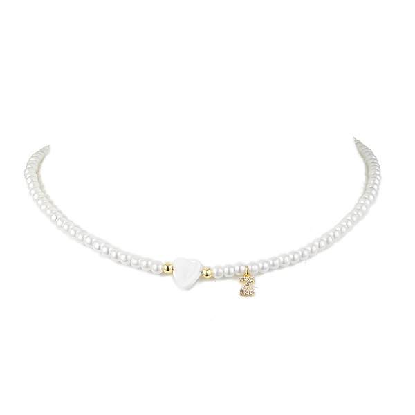 PandaHall Brass Micro Pave Grade AAA Cubic Zirconia Letter Pendant Necklaces, Heart & Round Baking Painted Pearlized Glass Pearl Beaded..., White
PandaHall Brass Micro Pave Grade AAA Cubic Zirconia Letter Pendant Necklaces, Heart & Round Baking Painted Pearlized Glass Pearl Beaded..., White