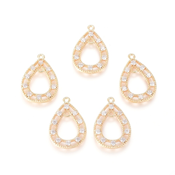PandaHall Brass Micro Pave Clear Cubic Zirconia Links connectors, Teardrop, Real 18K Gold Plated, 20.5x14x2mm, Hole: 1.2mm Brass+Cubic...
PandaHall Brass Micro Pave Clear Cubic Zirconia Links connectors, Teardrop, Real 18K Gold Plated, 20.5x14x2mm, Hole: 1.2mm Brass+Cubic...