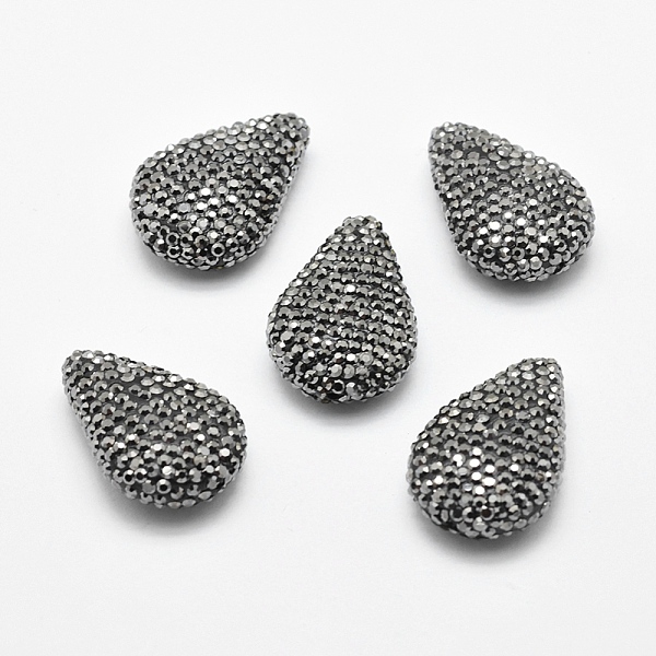 PandaHall Handmade Polymer Clay Rhinestone Beads, teardrop, Hematite, 28~29x19x9mm, Hole: 1.5mm Polymer Clay+Glass Rhinestone Teardrop Black
PandaHall Handmade Polymer Clay Rhinestone Beads, teardrop, Hematite, 28~29x19x9mm, Hole: 1.5mm Polymer Clay+Glass Rhinestone Teardrop Black