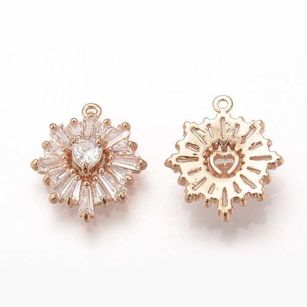 PandaHall Alloy Cubic Zirconia Pendants, Flower with Heart, Light Gold, 17.5x15x5mm, Hole: 1mm Alloy+Cubic Zirconia Flower
PandaHall Alloy Cubic Zirconia Pendants, Flower with Heart, Light Gold, 17.5x15x5mm, Hole: 1mm Alloy+Cubic Zirconia Flower