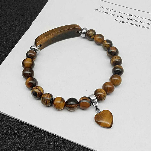 PandaHall Natural Tiger Eye Charm Stretch Bracelets for Women Men, Heart, No Size Tiger Eye Heart
PandaHall Natural Tiger Eye Charm Stretch Bracelets for Women Men, Heart, No Size Tiger Eye Heart