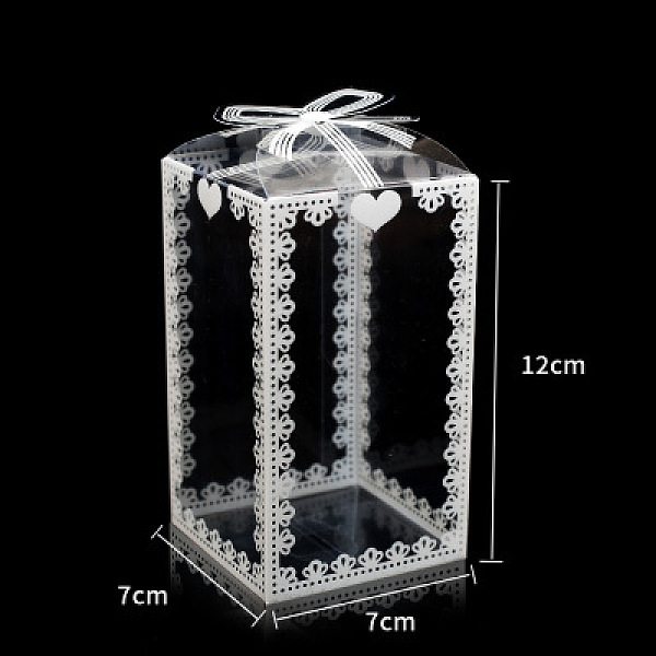 PandaHall Foldable Transparent PVC Boxes, for Craft Candy Packaging Wedding Party Favor Gift Boxes, Rectangle with Bowknot Pattern, Clear...
PandaHall Foldable Transparent PVC Boxes, for Craft Candy Packaging Wedding Party Favor Gift Boxes, Rectangle with Bowknot Pattern, Clear...