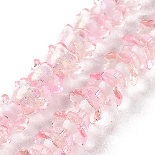 PandaHall Transparent Glass Beads Strands, with Glitter Powder, Flower, Pink, 11~12x7.5~8mm, Hole: 1.4mm, about 50pcs/strand, 11.42''(29cm)...
PandaHall Transparent Glass Beads Strands, with Glitter Powder, Flower, Pink, 11~12x7.5~8mm, Hole: 1.4mm, about 50pcs/strand, 11.42''(29cm)...