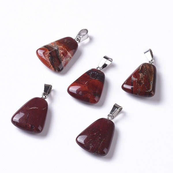 PandaHall Trapezoid Natural Brecciated Jasper Pendants, with Stainless Steel Bails, Stainless Steel Color, 25x17x6mm, Hole: 8x4mm Brecciated...
PandaHall Trapezoid Natural Brecciated Jasper Pendants, with Stainless Steel Bails, Stainless Steel Color, 25x17x6mm, Hole: 8x4mm Brecciated...