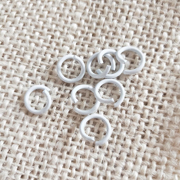 PandaHall Baking Painted Iron Open Jump Rings, Round Ring, White, 10x1.4mm Iron Ring White
PandaHall Baking Painted Iron Open Jump Rings, Round Ring, White, 10x1.4mm Iron Ring White