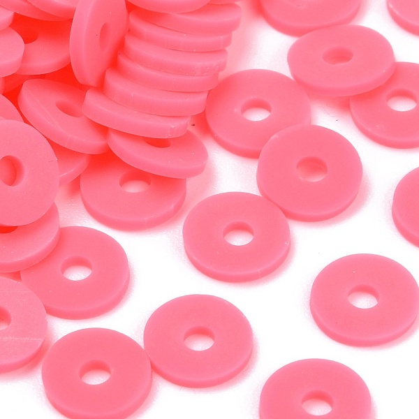PandaHall Handmade Polymer Clay Beads, Disc/Flat Round, Heishi Beads, Hot Pink, 8x0.5~1mm, Hole: 2mm, about 13000pcs/1000g Polymer Clay Disc
PandaHall Handmade Polymer Clay Beads, Disc/Flat Round, Heishi Beads, Hot Pink, 8x0.5~1mm, Hole: 2mm, about 13000pcs/1000g Polymer Clay Disc