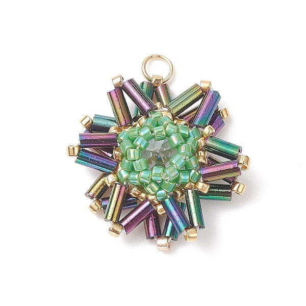 PandaHall Handmade Loom Pattern Seed Beads Pendants, Flower, Light Green, 24x22x6mm, Hole: 3mm Glass Flower
PandaHall Handmade Loom Pattern Seed Beads Pendants, Flower, Light Green, 24x22x6mm, Hole: 3mm Glass Flower