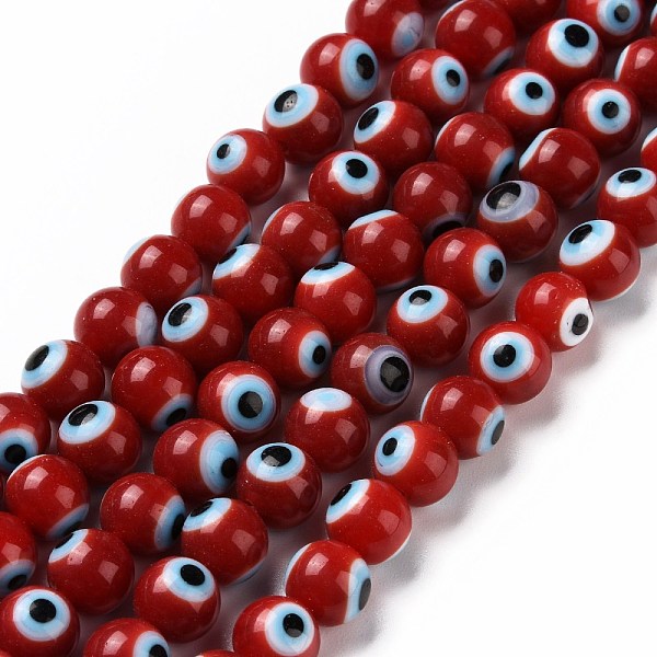 PandaHall Handmade Evil Eye Lampwork Round Bead Strands, Red, 8mm, Hole: 1mm, about 49pcs/strand, 14.17 inch Lampwork Evil Eye Red
PandaHall Handmade Evil Eye Lampwork Round Bead Strands, Red, 8mm, Hole: 1mm, about 49pcs/strand, 14.17 inch Lampwork Evil Eye Red