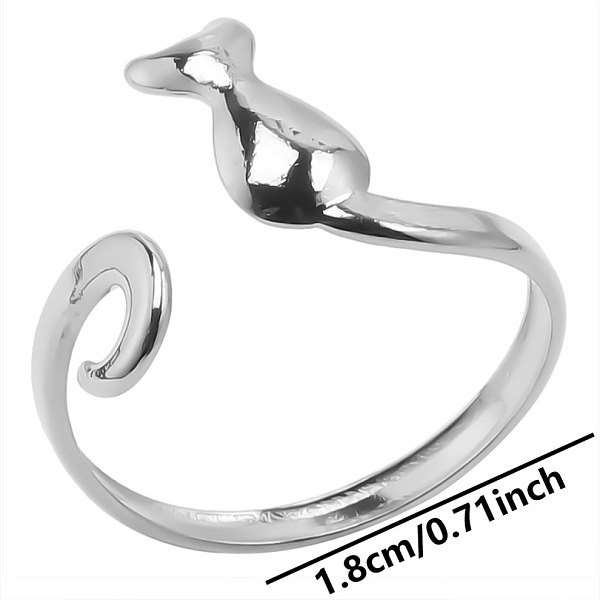 PandaHall Geometric Stainless Steel Cat Open Cuff Ring for Unisex, Minimalist Adjustable Ring, Stainless Steel Color Other Cat Shape
PandaHall Geometric Stainless Steel Cat Open Cuff Ring for Unisex, Minimalist Adjustable Ring, Stainless Steel Color Other Cat Shape