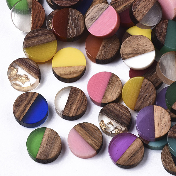 PandaHall Resin & Wood Cabochons, Flat Round, Mixed Color, 10x3.5~4mm Resin+Wood Flat Round Multicolor
PandaHall Resin & Wood Cabochons, Flat Round, Mixed Color, 10x3.5~4mm Resin+Wood Flat Round Multicolor