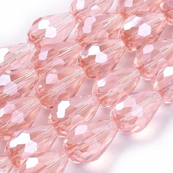 PandaHall Electroplate Glass Beads Strands, Pearl Luster Plated, Faceted, Drop, Light Salmon, 15x10mm, Hole: 1.5mm, about 44~48pcs/strand..., Red
PandaHall Electroplate Glass Beads Strands, Pearl Luster Plated, Faceted, Drop, Light Salmon, 15x10mm, Hole: 1.5mm, about 44~48pcs/strand..., Red