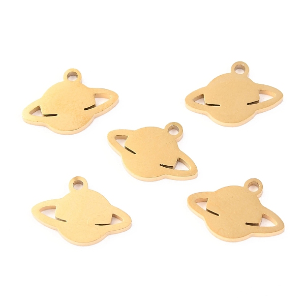 PandaHall 304 Stainless Steel Charms, Laser Cut, Planet, Golden, 12.5x9x1.1mm, Hole: 1.2mm 304 Stainless Steel Planet
PandaHall 304 Stainless Steel Charms, Laser Cut, Planet, Golden, 12.5x9x1.1mm, Hole: 1.2mm 304 Stainless Steel Planet