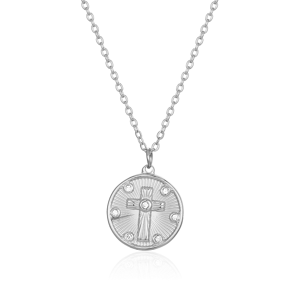 PandaHall Round Cross Pendant Necklaces, Stainless Steel Cable Chain Necklace for Women Stainless Steel
PandaHall Round Cross Pendant Necklaces, Stainless Steel Cable Chain Necklace for Women Stainless Steel