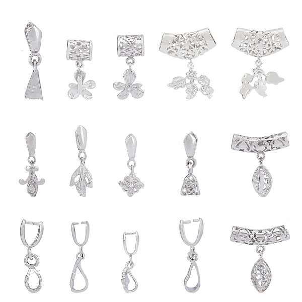 PandaHall SUPERFINDINGS 28Pcs 9 Style Brass Pinch Bails, Tube Bails & Ice Pick Pinch Bails, Leaf & Flower, Platinum, 23.5~39mm Brass
PandaHall SUPERFINDINGS 28Pcs 9 Style Brass Pinch Bails, Tube Bails & Ice Pick Pinch Bails, Leaf & Flower, Platinum, 23.5~39mm Brass