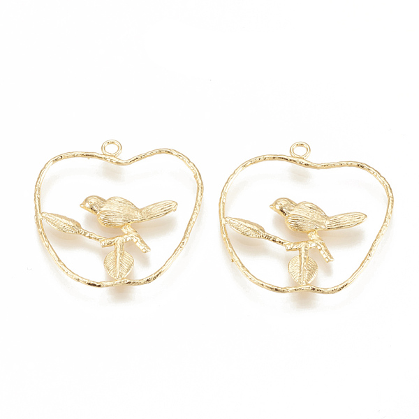 PandaHall Brass Pendants, Bird and Branch, Nickel Free, Real 18K Gold Plated, 30x30x2.5mm, Hole: 1.5mm Brass Bird
PandaHall Brass Pendants, Bird and Branch, Nickel Free, Real 18K Gold Plated, 30x30x2.5mm, Hole: 1.5mm Brass Bird