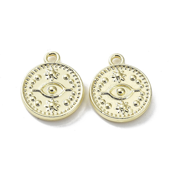 PandaHall Rack Plating Alloy Pendants, Flat Round with Eye, Golden, 18x15x2mm, Hole: 1.8mm Alloy Flat Round
PandaHall Rack Plating Alloy Pendants, Flat Round with Eye, Golden, 18x15x2mm, Hole: 1.8mm Alloy Flat Round