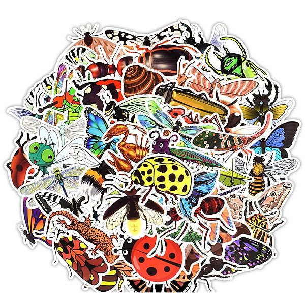 PandaHall 50Pcs PVC Self-Adhesive Cartoon Stickers, Waterproof Decals for Party Decorative Presents, Kid's Art Craft, Insects, 50~100mm...
PandaHall 50Pcs PVC Self-Adhesive Cartoon Stickers, Waterproof Decals for Party Decorative Presents, Kid's Art Craft, Insects, 50~100mm...