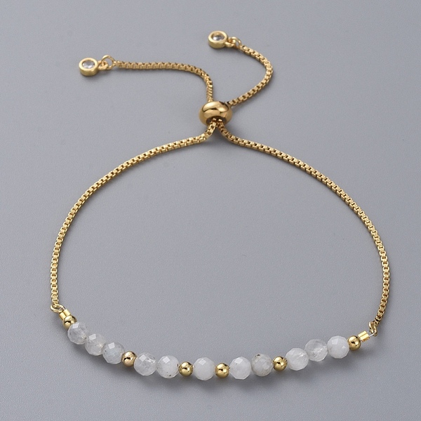 PandaHall Adjustable Natural Rainbow Moonstone Slider Bracelets, Bolo Bracelets, with Brass Box Chains, Cubic Zirconia, Brass Round Beads...
PandaHall Adjustable Natural Rainbow Moonstone Slider Bracelets, Bolo Bracelets, with Brass Box Chains, Cubic Zirconia, Brass Round Beads...