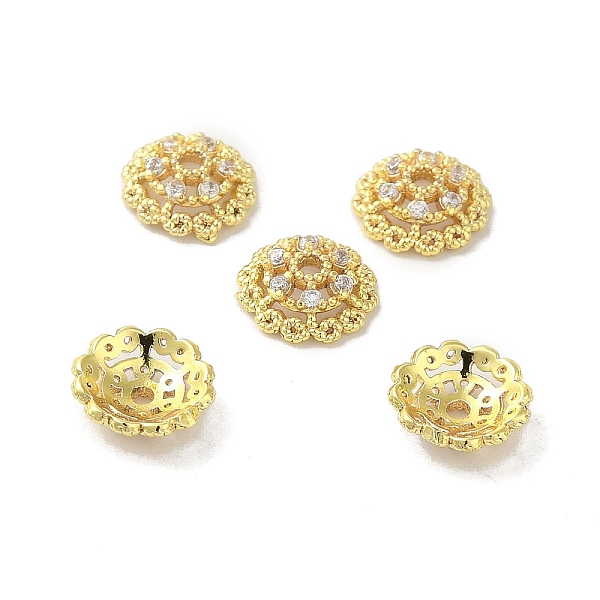 PandaHall Rack Plating Brass Beads Caps, with Clear Cubic Zirconia, Long-Lasting Plated, Lead Free & Cadmium Free, Flower, Real 18K Gold...
PandaHall Rack Plating Brass Beads Caps, with Clear Cubic Zirconia, Long-Lasting Plated, Lead Free & Cadmium Free, Flower, Real 18K Gold...
