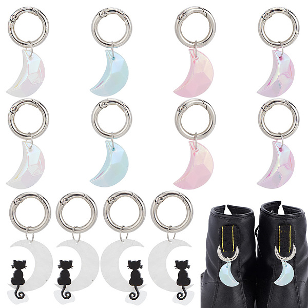 PandaHall 6Pcs 6 Style Moon Acrylic Pendant Shoe Charms, with Alloy Spring Gate Rings, Mixed Color, 52~62mm, 1pc/style Acrylic Moon..., Multicolor
PandaHall 6Pcs 6 Style Moon Acrylic Pendant Shoe Charms, with Alloy Spring Gate Rings, Mixed Color, 52~62mm, 1pc/style Acrylic Moon..., Multicolor