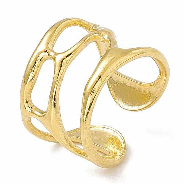 PandaHall Ion Plating(IP) 304 Stainless Steel Wide Hollow Open Cuff Ring for Women, Real 18K Gold Plated, Inner Diameter: 17.2mm 304...
PandaHall Ion Plating(IP) 304 Stainless Steel Wide Hollow Open Cuff Ring for Women, Real 18K Gold Plated, Inner Diameter: 17.2mm 304...