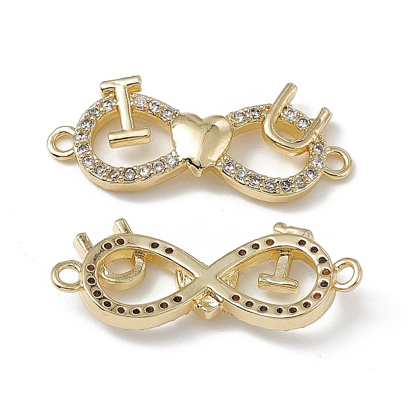 PandaHall Brass Micro Pave Clear Cubic Zirconia Connector Charms, Infinity Links with Word I Love You, Real 18K Gold Plated, 11.5x27x3mm...
PandaHall Brass Micro Pave Clear Cubic Zirconia Connector Charms, Infinity Links with Word I Love You, Real 18K Gold Plated, 11.5x27x3mm...
