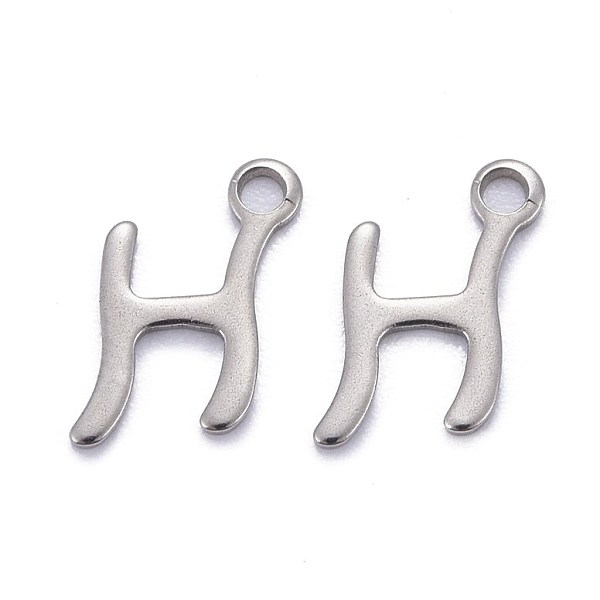 PandaHall 304 Stainless Steel Pendants, Alphabet, Stainless Steel Color, Letter.H, 9x7x1mm, Hole: 1.5mm 304 Stainless Steel Letter H
PandaHall 304 Stainless Steel Pendants, Alphabet, Stainless Steel Color, Letter.H, 9x7x1mm, Hole: 1.5mm 304 Stainless Steel Letter H