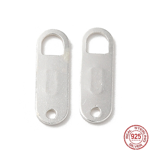 PandaHall 925 Sterling Silver Links, Chain Tabs, with 925 Stamp, Silver, 11x3.5x0.5mm, Hole: 1&1.3x1.3mm Sterling Silver
PandaHall 925 Sterling Silver Links, Chain Tabs, with 925 Stamp, Silver, 11x3.5x0.5mm, Hole: 1&1.3x1.3mm Sterling Silver