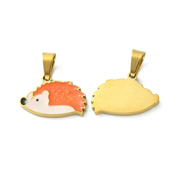 PandaHall Ion Plating(IP) 304 Stainless Steel Manual Polishing Pendants, with Enamel and 201 Stainless Steel Clasp, Hedgehog, Golden..., Black
PandaHall Ion Plating(IP) 304 Stainless Steel Manual Polishing Pendants, with Enamel and 201 Stainless Steel Clasp, Hedgehog, Golden..., Black