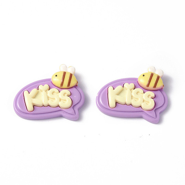 PandaHall Opaque Resin Cabochons, Cartoon Style Speech Bubble Shape with Animal & Word, Bees Pattern, 23x29x6mm Resin Bees Purple
PandaHall Opaque Resin Cabochons, Cartoon Style Speech Bubble Shape with Animal & Word, Bees Pattern, 23x29x6mm Resin Bees Purple