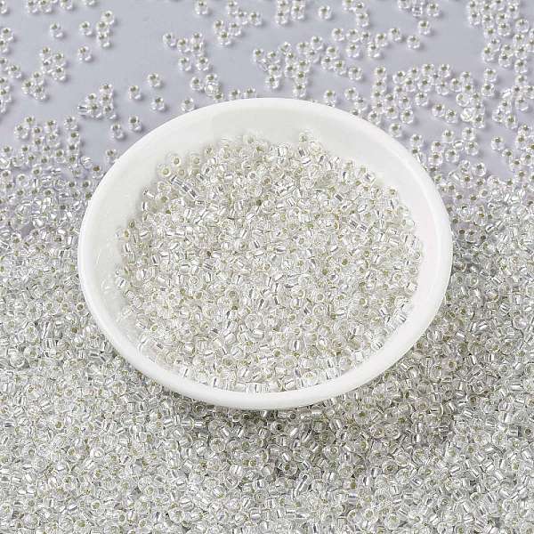 PandaHall MIYUKI Round Rocailles Beads, Japanese Seed Beads, 8/0, (RR1) Silverlined Crystal, 3mm, Hole: 1mm, about 19000~20500pcs/pound..., Clear
PandaHall MIYUKI Round Rocailles Beads, Japanese Seed Beads, 8/0, (RR1) Silverlined Crystal, 3mm, Hole: 1mm, about 19000~20500pcs/pound..., Clear