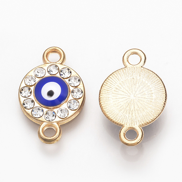 PandaHall Alloy Rhinestone Links connectors, Enamel Style, Flat Round with Evil Eye, Blue, Light Gold, 17.5x11x2.5mm, Hole: 1.5mm Alloy...
PandaHall Alloy Rhinestone Links connectors, Enamel Style, Flat Round with Evil Eye, Blue, Light Gold, 17.5x11x2.5mm, Hole: 1.5mm Alloy...